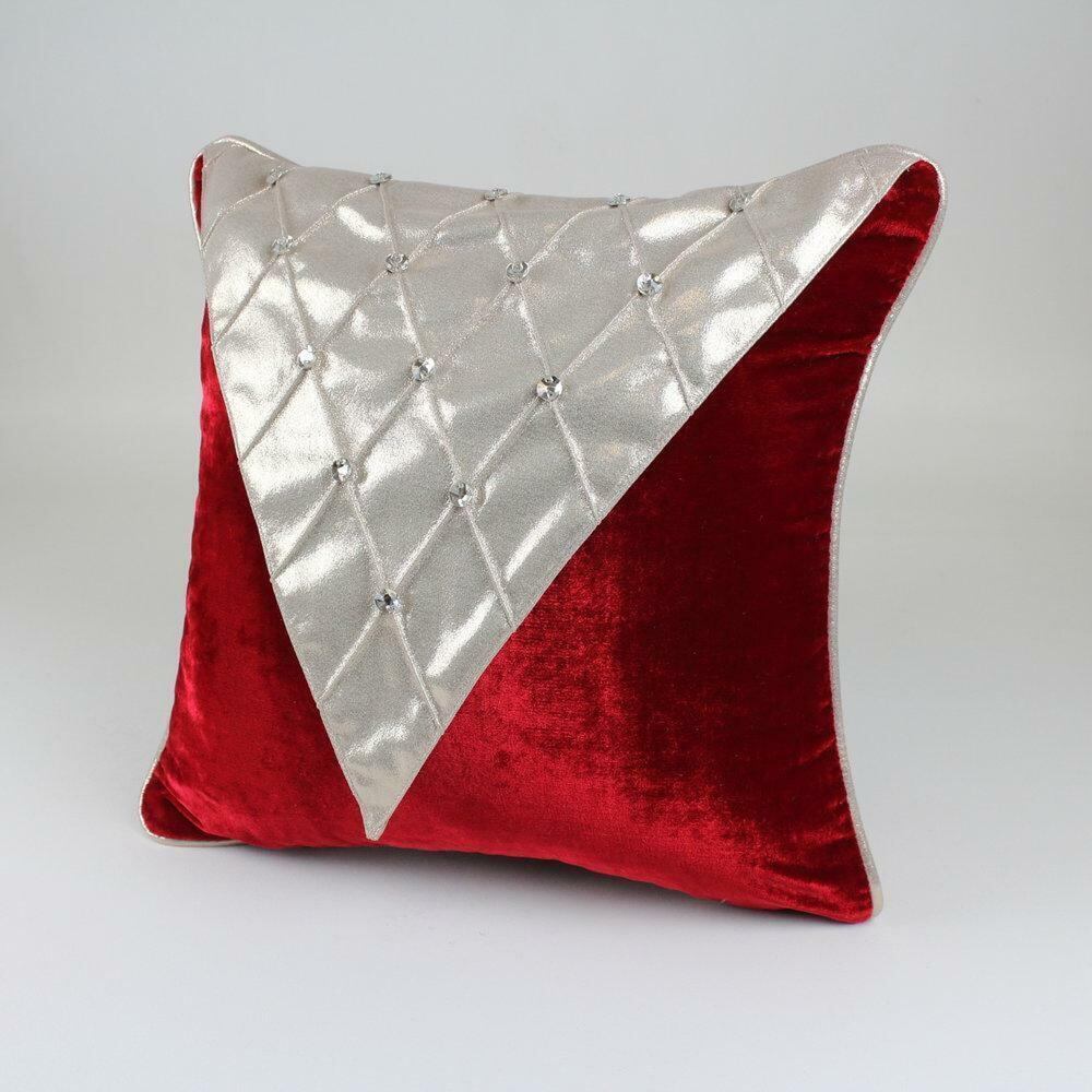 Red Velvet Christmas Pillow and Matching Table Runner Luxury Holiday Home Decor